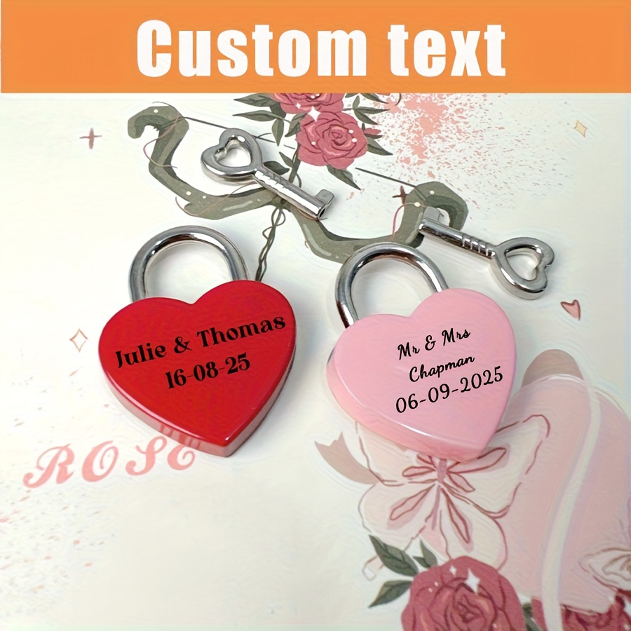 Custom Engraved Long Lock, Unique Valentine's Day Gift